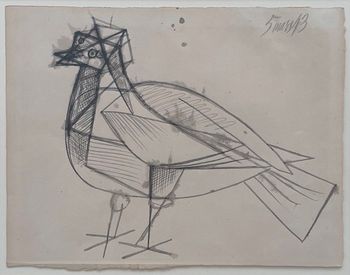 Pigeon by Pablo Picasso contemporary artwork drawing works on paper