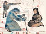 Complexity of Communication 3 by Nalini Malani contemporary artwork drawing painting works on paper