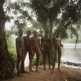 5 garcons pres de la riviere Volta Ghana by Denis Dailleux contemporary artwork photography