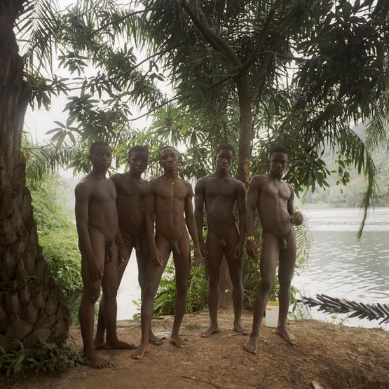 5 garcons pres de la riviere Volta Ghana by Denis Dailleux contemporary artwork Photography