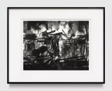 Study of House on Fire by Robert Longo contemporary artwork drawing works on paper