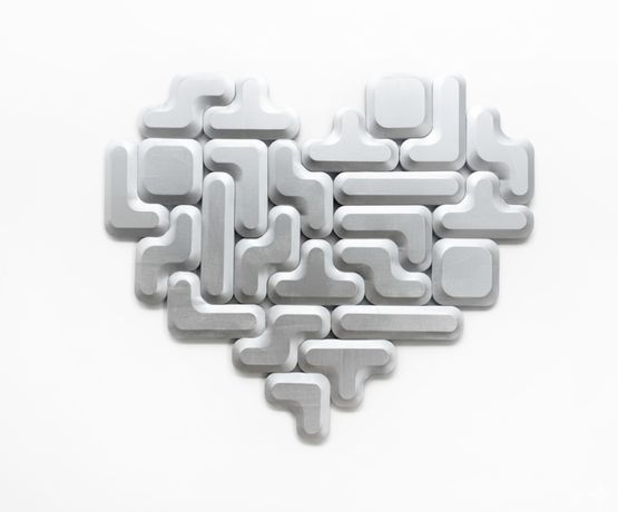 Tetris Remix 1 - Silver by Quan Wenfei contemporary artwork Design