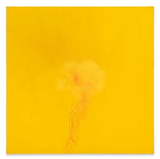 Untitled Yellow by Otto Piene contemporary artwork Painting