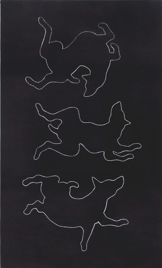 Ohne Titel Drei Hunde 5 by Aldo Walker contemporary artwork Painting