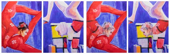 Images of Mutual Undoing and Unity Body Aesthetics by Li Qing contemporary artwork Painting