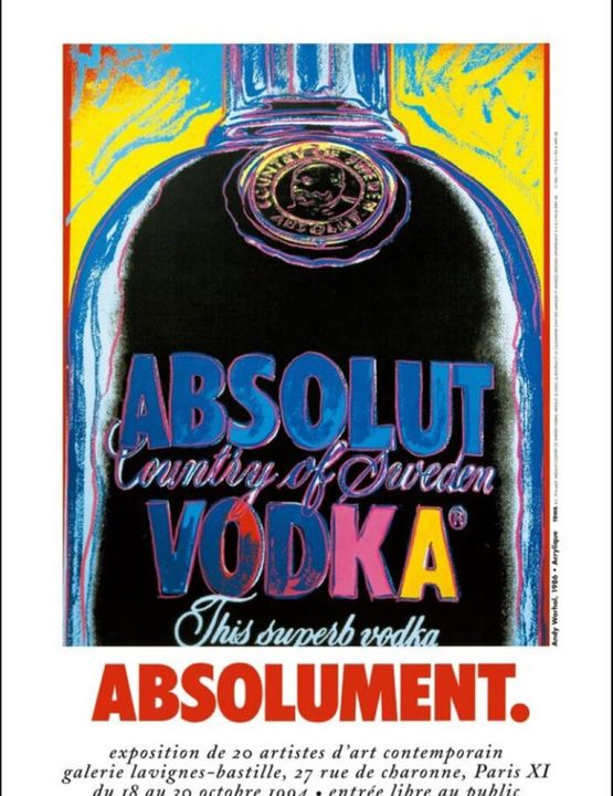 Absolut Vodka Original Vintage Pop Art Poster by Andy Warhol contemporary artwork Print