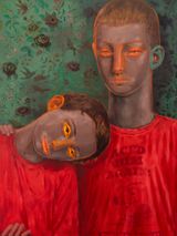 Brothers by Aly Helyer contemporary artwork painting