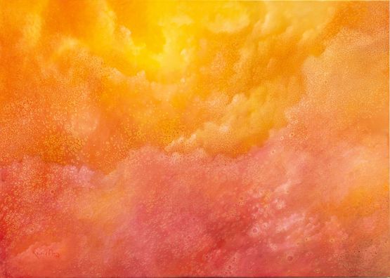 When The Heart Is Open by Khaled Akil contemporary artwork Painting