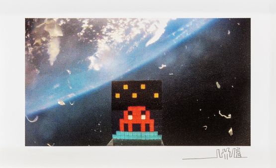 3D Art For Space by Invader contemporary artwork Print