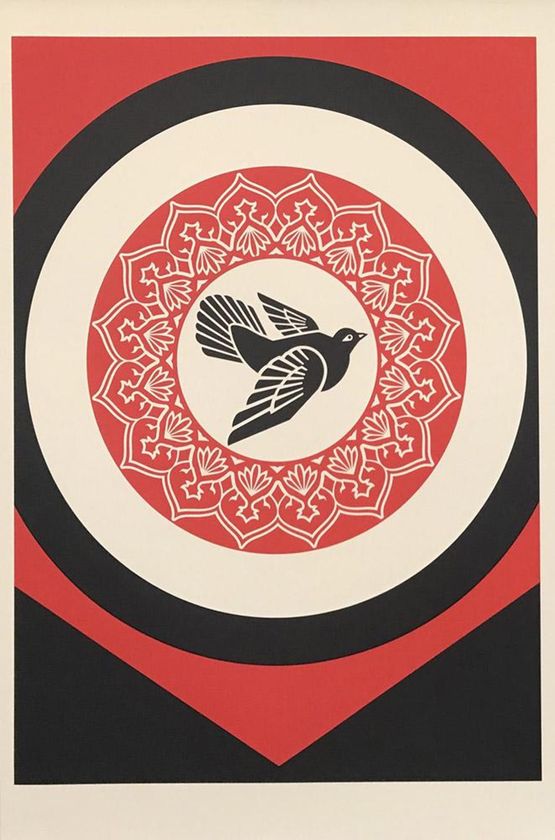 Rise from the Ashes Black by Shepard Fairey contemporary artwork Print