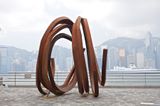 Two Indeterminate Lines by Bernar Venet contemporary artwork sculpture