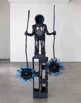 The man with a stone in his stomach inverts sunflowers. by Siobhan Hapaska contemporary artwork sculpture