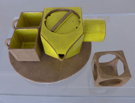 Tea Set by Isobel Thom contemporary artwork Mixed Media