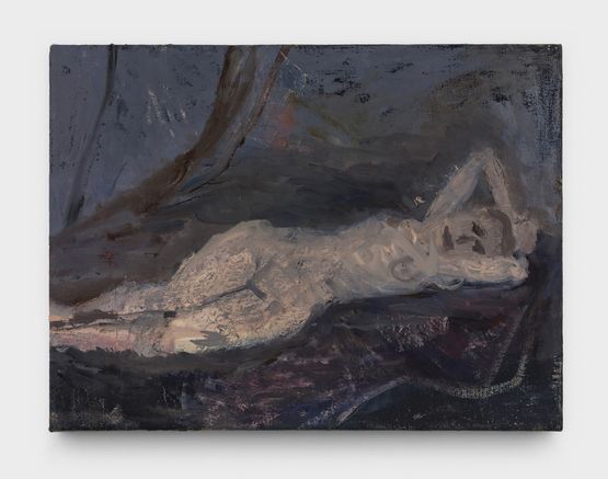 Reclining Nude by Janice Nowinski contemporary artwork Painting