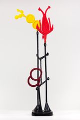 BIOMORPH VERMILLION ROSE by Caroline Rothwell contemporary artwork sculpture