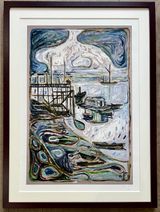 Medway Swimming Club by Billy Childish contemporary artwork print works on paper