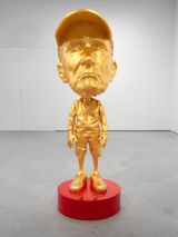 Bobble Head Gold by Richard Jackson contemporary artwork sculpture
