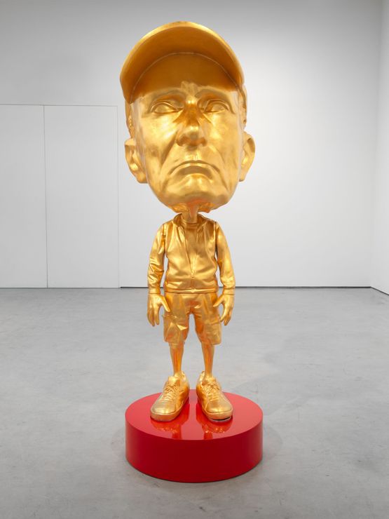Bobble Head Gold by Richard Jackson contemporary artwork Sculpture