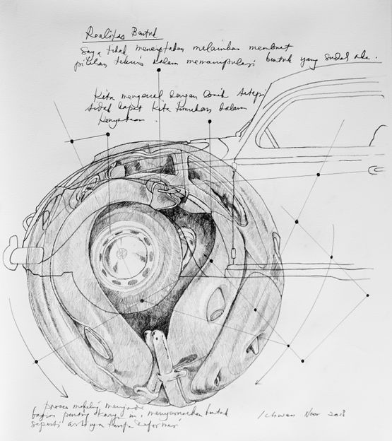 Beetle Sphere - Study 3 by Ichwan Noor contemporary artwork Works on Paper