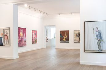 Contemporary art exhibition Konrad Klapheck Behind the Curtain at Galerie Lelong 13 Rue de Teheran Paris France
