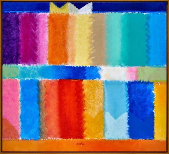 untitled Chromatische Konstellation by Heinz Mack contemporary artwork Painting