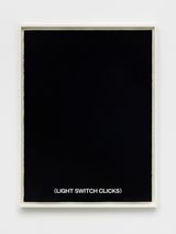Light Switch Clicks by Gardar Eide Einarsson contemporary artwork works on paper