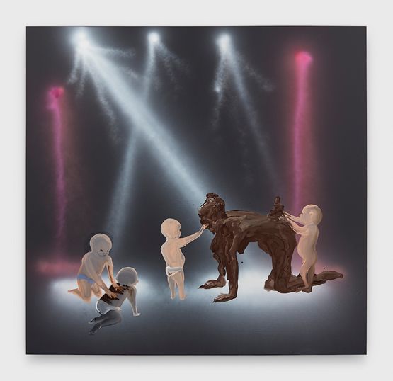 Shit Mom Disco Babies by Tala Madani contemporary artwork Painting
