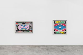 Contemporary art exhibition Dr. Esther Mahlangu The Order of Things at Almine Rech Paris Rue de Turenne France