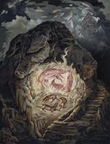 The Cave by Kat Lyons contemporary artwork painting