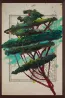 Portrait of Italy Through Its Trees Painting on Map XIX by Julian Schnabel contemporary artwork Works on Paper