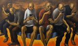 Social Network by Elmer Borlongan contemporary artwork painting