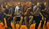 Social Network by Elmer Borlongan contemporary artwork Painting
