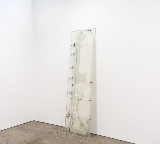 Deep freeze deployed Tesla Air bag by Alicia Frankovich contemporary artwork Sculpture