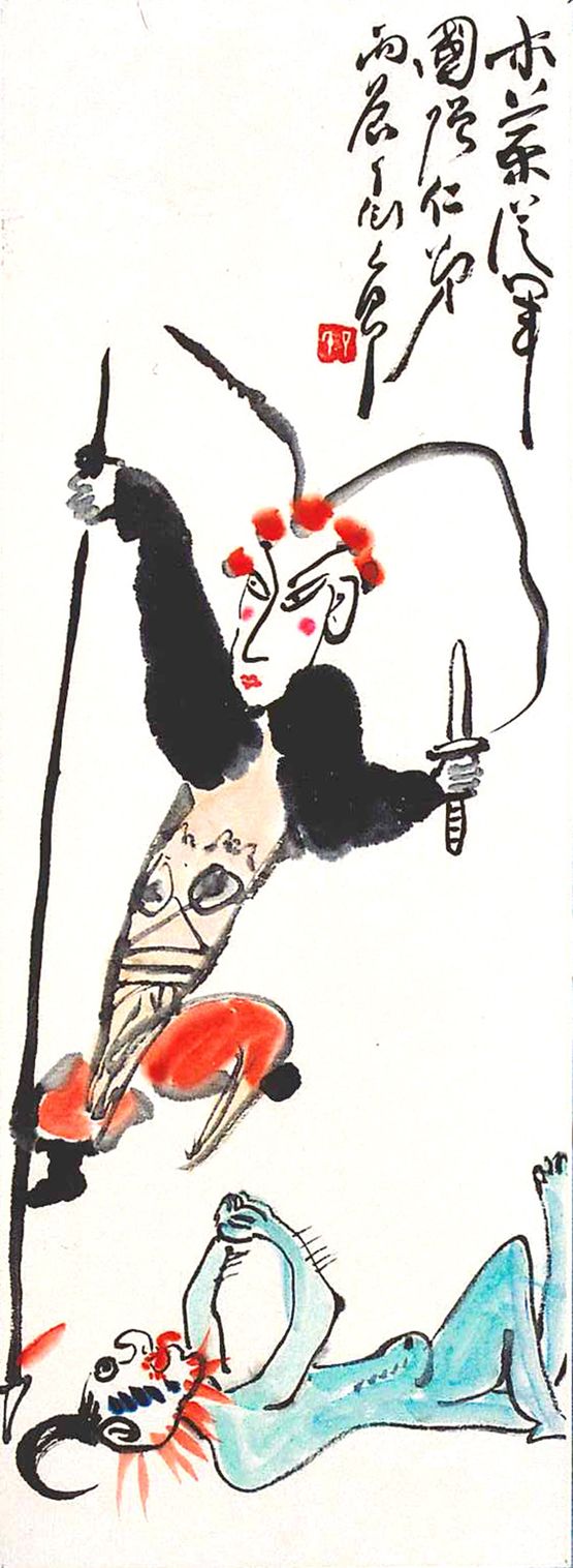 Mulan Joining the army by Ding Yanyong contemporary artwork Works on Paper