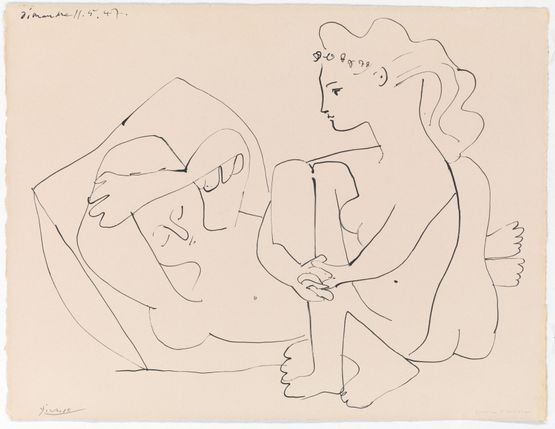 Jeunes Femmes nues reposant by Pablo Picasso contemporary artwork Print