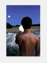 The Moon is My Host from the series Only in Space YOu May Find Your True Face by Fabrice Samyn contemporary artwork painting works on paper