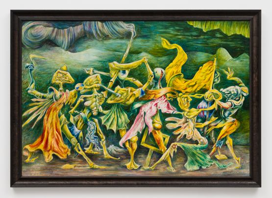The Unwelcome Guests by Kurt Seligmann contemporary artwork Painting