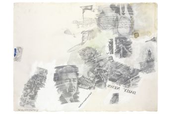 Contemporary art exhibition Robert Rauschenberg Transfer Drawings from the 1950s and 1960s at Offer Waterman London United Kingdom