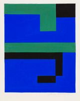 BlueGreen II by Gordon Walters contemporary artwork painting works on paper