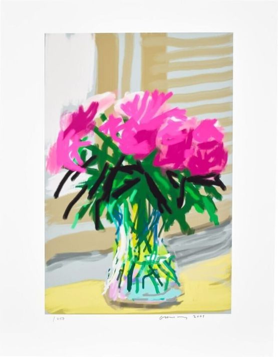 Peonies no 535 by David Hockney contemporary artwork Print