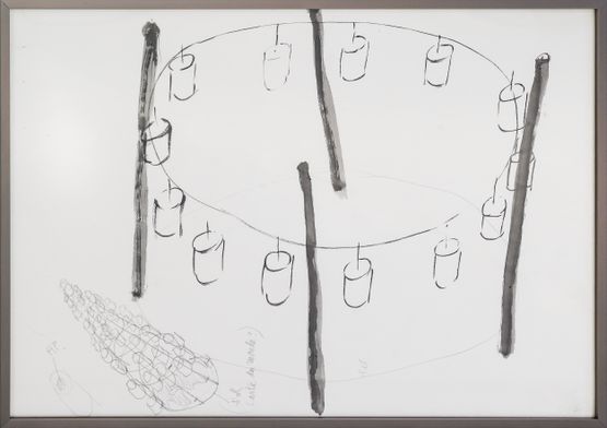 Drawing Telephone Arabe by Kim Soun-Gui contemporary artwork Painting