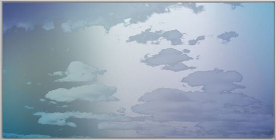 Unkai A Sea of Clouds Faint Blue Green Purple by Miya Ando contemporary artwork Painting