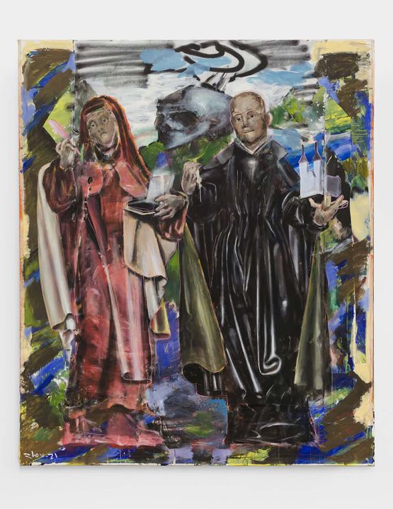 Medieval Statues by Zhou Yilun contemporary artwork Painting