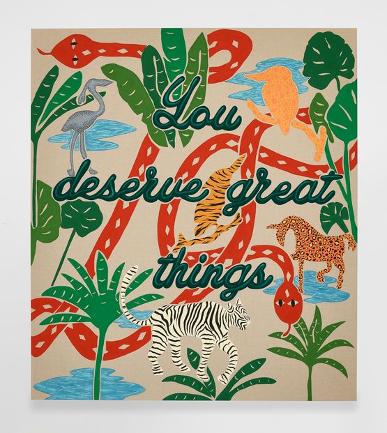 Untitled You Deserve Great Things by Joel Mesler contemporary artwork Painting