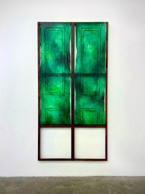 Untitled Nation Green no. 1 by KV Duong contemporary artwork Painting