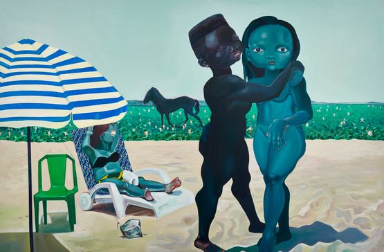 As we were sad horse by Ndidi Emefiele contemporary artwork Painting