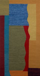 Burning Water Flows Study II by Sussy Cazalet contemporary artwork textile