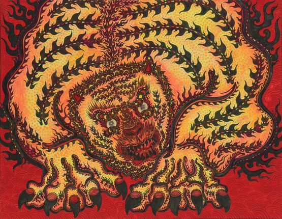 Tiger of Long-Lasting Battle Fortune 1 by Kaneko Tomiyuki contemporary artwork Painting