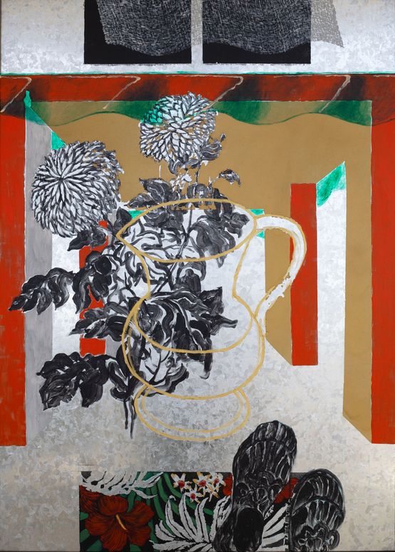 Mustard Seed Garden . Chrysanthemum by Kongkee contemporary artwork Painting