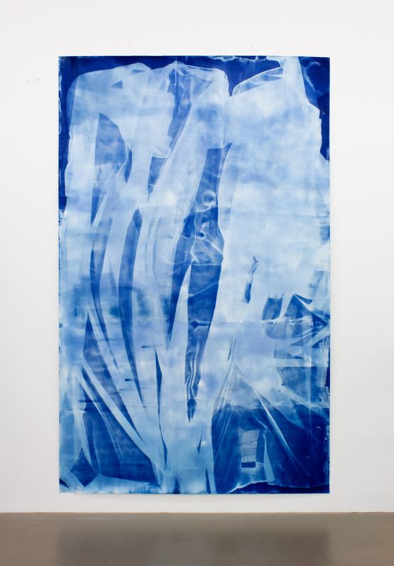 Vorhang Blau 8 by Ulla Von Brandenburg contemporary artwork Works on Paper